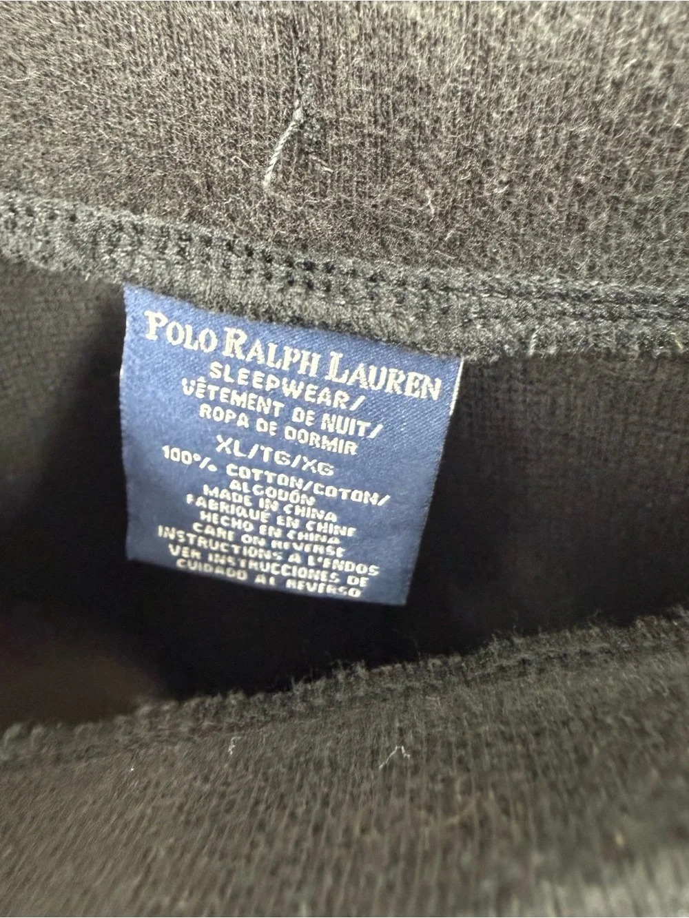 Polo Ralph Lauren Men's Cotton Lounge Sleepwear Shorts Black Size XL thermal